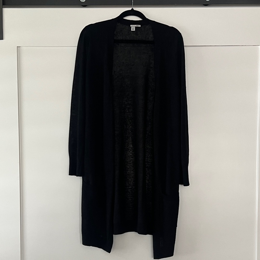 Halogen Elegant Black Open Cardigan